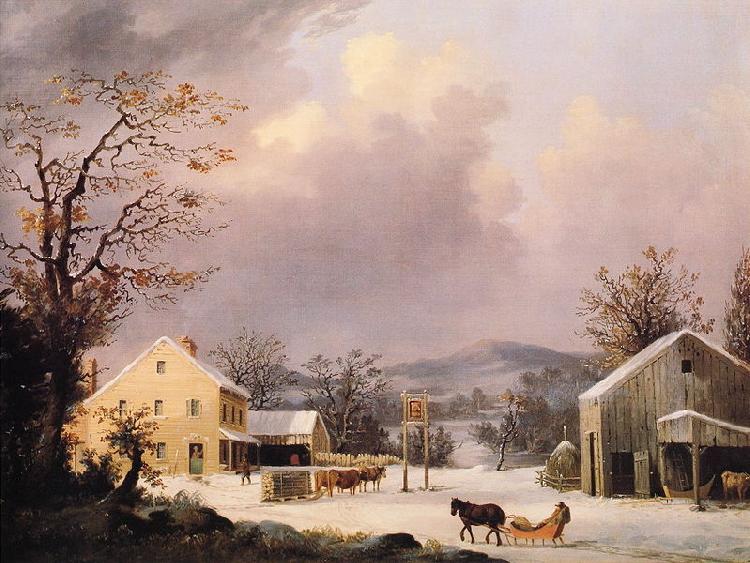 George Henry Durrie Jones Inn Winter